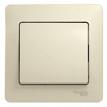 Glossa Бежевый Выключатель 1 клавишный , сх.1, 10АХ (в сборе с рамкой) Systeme Electric (Schneider Electric)