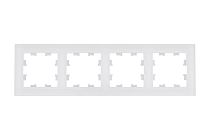 AtlasDesign Nature Натуральное Стекло Белый Рамка 4-постовая  (Schneider Electric) Systeme Electric (Schneider Electric)