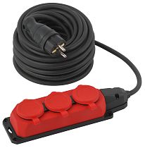 Удлинитель силовой ЭРА UK-3e-3x1,5-20m-IP44(KG) с заземлением 3 розетки каучук 20м КГ 3х1,5мм2 IP44 Удлинитель силовой ЭРА UK-3e-3x1,5-20m-IP44(KG) с заземлением 3 розетки каучук 20м КГ 3х1,5мм2 IP44
