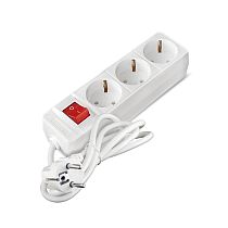 Удлинитель бытовой 2200 Вт 10А IP20 3 гнезда ПВС с заземлением с выключателем 1,5м Союз