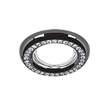 Светильник Gauss Strass CA038 Круг. Кристал/Черный, Gu5.3 1/30