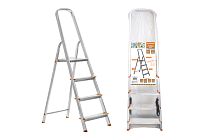 Стремянка алюминиевая СА4, 4 ступени, усиленный профиль h=780 мм, Народная TDM