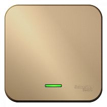 Blanca открытая установка с изолированной пластиной Титан Выключатель 1клавишный  с подсветкой 10А Systeme Electric (Schneider Electric)