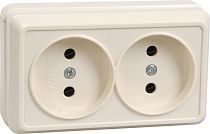 РС22-2-ОКм Розетка 2местная без заземления 10А открытое устройство ОКТАВА (кремовый) IEK РС22-2-ОКм Розетка 2местная без заземления 10А открытое устройство ОКТАВА (кремовый) IEK