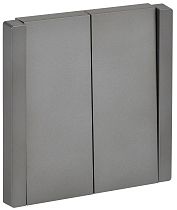 FORTE&PIANO Выключатель 2-клавишный перекрестный 10А FP509 сталь IEK