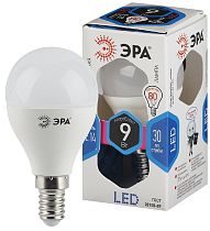 Лампа светодиодная ЭРА STD LED P45-9W-840-E14 шар нейтральный белый свет