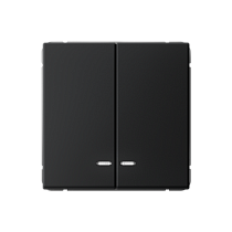 ArtGallery Карбон Выключатель двухклавишный, с подсветкой, сх.5а, 10АХ, механизм Systeme Electric (Schneider Electric)