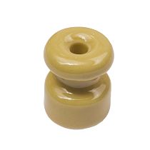 Изолятор для наружного монтажа R, керамика, цвет песочное золото (50 шт/уп) Bironi