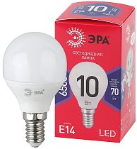 Лампа светодиодная ЭРА RED LINE LED P45-10W-865-E14 R шар холодный дневной свет