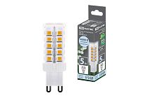 Лампа светодиодная G9-5 Вт-230 В-4000 К, SMD, 16x49 мм  TDM Лампа светодиодная G9-5 Вт-230 В-4000 К, SMD, 16x49 мм  TDM
