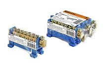 Шина "N" нулевая с изолятором на DIN-рейку 6x9мм стойка мал. 8 групп инд. стикер  TDM