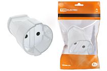 Кабельная розетка 2П б/з 10А 250B белая  TDM