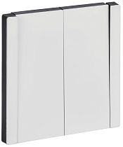 FORTE&PIANO Выключатель 2-клавишный перекрестный 10А FP209M металл белый IEK