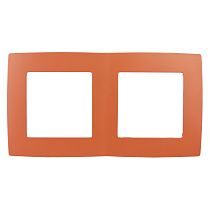 Рамка для выключателей и розеток двойная ЭРА 12 12-5002-21 пластик жёлтый