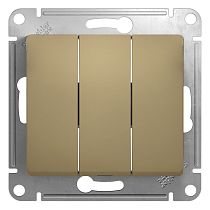 Glossa Титан Выключатель 3 клавишный , сх.3, 10АХ Systeme Electric (Schneider Electric)