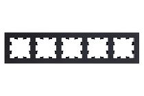 AtlasDesign Nature Металл Оникс Рамка 5-постовая  (Schneider Electric) Systeme Electric (Schneider Electric)