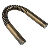 Угол соединительный, плавный,гофрированный для труб, пвх, цвет бронза Bironi