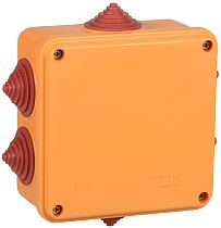 Коробка распаячная огнестойкая ПС 100х100х50 6P 6кв.мм IP55 6 вводов IEK Коробка распаячная огнестойкая ПС 100х100х50 6P 6кв.мм IP55 6 вводов IEK