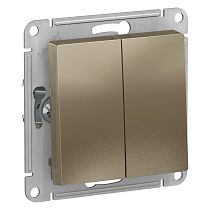 AtlasDesign Шампань Переключатель 2 клавишный сх.6, 10АХ Systeme Electric (Schneider Electric)