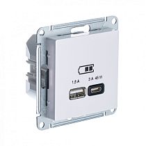 AtlasDesign Жемчуг розетка USB A+C, 45W, Fast Charge (QC.PD) Systeme Electric (Schneider Electric) AtlasDesign Жемчуг розетка USB A+C, 45W, Fast Charge (QC.PD) Systeme Electric (Schneider Electric)