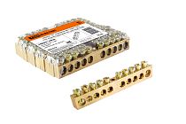 Шина "N" нулевая 8х12мм 10/1 (10 групп/крепеж по центру)  TDM