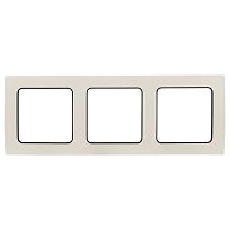 Стокгольм Рамка 3-местная белая с линией цвета черный EKF PROxima