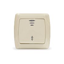 "Маргарита" Выкл. 1 кл. проходной с подсветк. сл.кость (ivory)