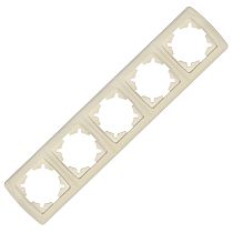 "Маргарита" Рамка 5-ти местная горизонтальная сл.кость (ivory)