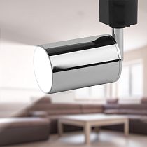 Трековый светильник ЭРА TR14-GU10 CH GU10, 55*165 мм, хром Трековый светильник ЭРА TR14-GU10 CH GU10, 55*165 мм, хром