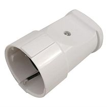 Розетка разборная General GRV-S-16-R-G-W-IP20, 16А, круглая, с/з, белая, IP20, 1/20/200