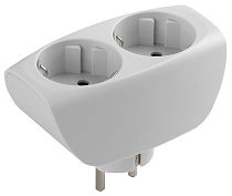 Сетевой разветвитель ЭРА с заземлением со шторками 2 розетки, 16А, Белый, SP-2e-W