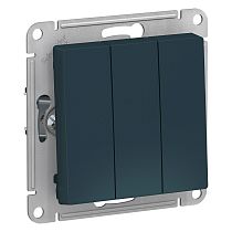 AtlasDesign Изумруд Выключатель 3 клавишный сх.1+1+1, 10АХ Systeme Electric (Schneider Electric)
