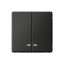 ArtGallery Базальт Выключатель двухклавишный,с подсветкой, сх.5а, 10АХ, механизм Systeme Electric (Schneider Electric)