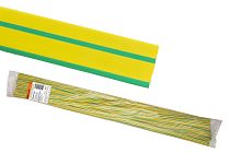 Трубка термоусаживаемая  ТУТнг 40/20 желто-зеленая по 1м (25 м/упак)  TDM