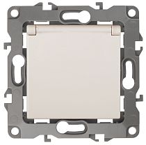 Розетка ЭРА 12 12-2103-02 16А 250В слоновая кость с заземлением со шторками с крышкой