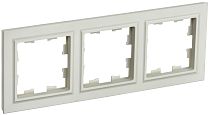 BRITE Рамка 3-местная РУ-3-БрКр бежевый  IEK
