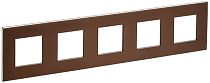 SKANDY Рамка 5-местная SK-F35Br металл шоколад IEK