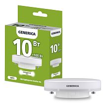 Лампа светодиодная T80 таблетка 10Вт 230В 4000К GX53 GENERICA IEK
