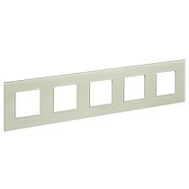 SKANDY Рамка 5-местная SK-F25B стекло беж. IEK