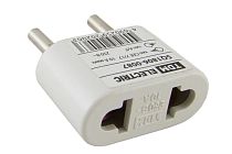 Переходник (тип CEE 7/17 - тип А/F) плоский 10А макс. 250В белый  TDM