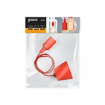 Светильник подвесной Gauss Decor PL013 красный E27, 1 м, 1/40