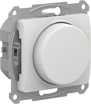 Glossa Белый Светорегулятор (диммер) повор-нажим, LED, RC, 400Вт, механизм Systeme Electric (Schneider Electric)