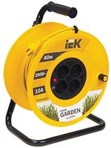 Удлинитель на катушке 4х40м без заземления 10А IP20 УК40 "Garden" с термозащ. 2х1  IEK