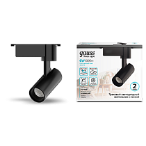 Светильник трековый Gauss цилиндр 6W 600lm 4000K 180-220V IP20 45*155мм черный линза 36º LED 1/40