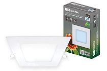 Светильник ультратонкий встраиваемый светодиодный "Даунлайт" квадрат СВО (белый) 3 Вт 4000К  TDM