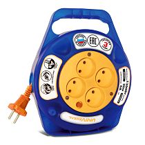 Удлинитель в закрытом корпусе У6-015 термо ПВС 2*0,75 4 гнезда, с защитными шторками 20м UNIVERSAL