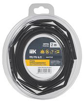 Трубка термоусадочная ТТУ нг-LS 4/2 черная (2м/упак)  IEK