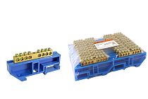 Шина "N" нулевая с изолятором на DIN-рейку 6x9мм стойка бол. 8 групп  TDM