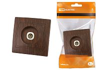 Розетка телевизионная простая (0-2400МГц, "мама") "ЭКО" (бук) "Таймыр"  TDM