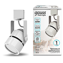 Светильник трековый Gauss цилиндр GU10 220V IP20 60*145мм белый однофазный 1/50 Светильник трековый Gauss цилиндр GU10 220V IP20 60*145мм белый однофазный 1/50